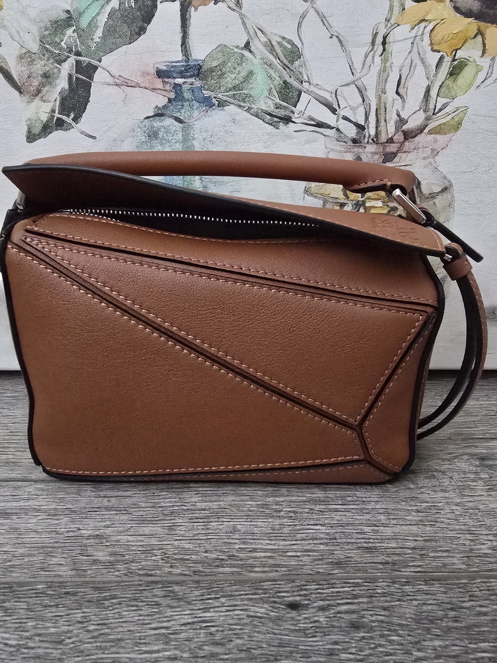 Loewe Mini Puzzle In Tan
